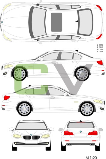 BMW 5 Series Limousine (2010) (4 Doors)