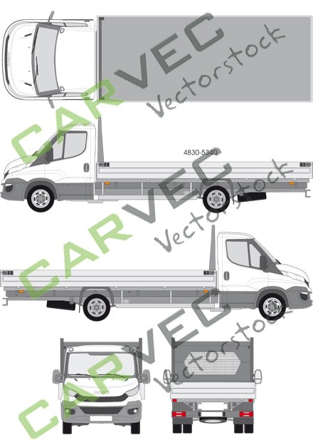 Iveco Daily flatbed (wheelbase 4350) (2014)