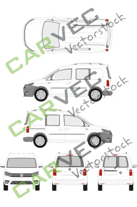 VW Caddy parcialmente vidriada (2015)