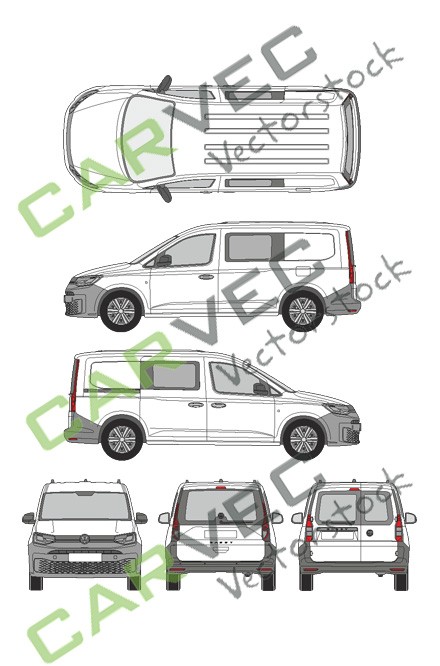 VW Caddy Maxi teilverglast (2020)