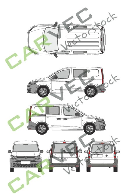 VW Caddy teilverglast (2020)