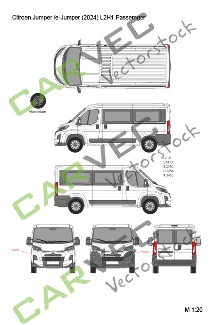 Citroen Jumper (E-Jumper) L2H1 Fourgon / vitre (2024)