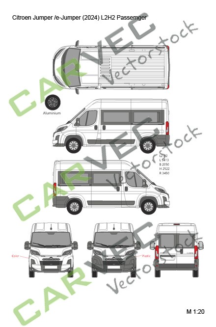 Citroen Jumper (E-Jumper) L2H2 Fourgon / vitre (2024)