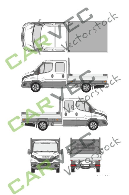 Iveco Daily flatbed double cabin (wheelbase 3450) (2019)