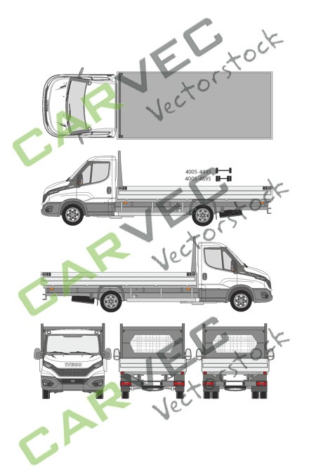 Iveco Daily flatbed double cabin (wheelbase 4100) (2019)