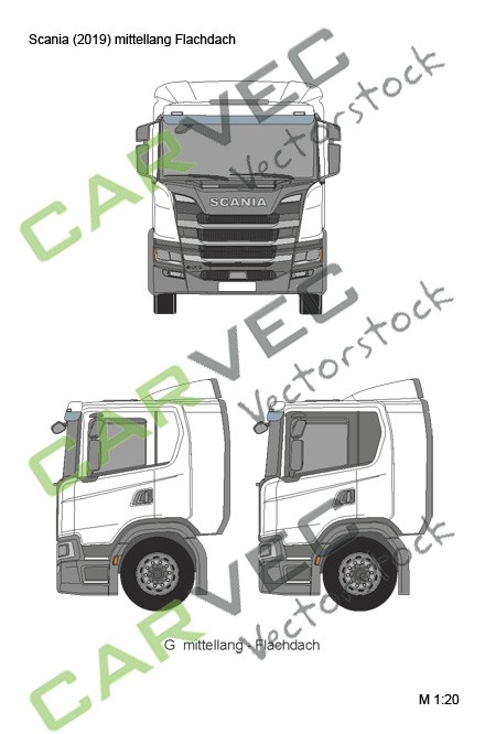 Scania G-2019 mittellang Flachdach