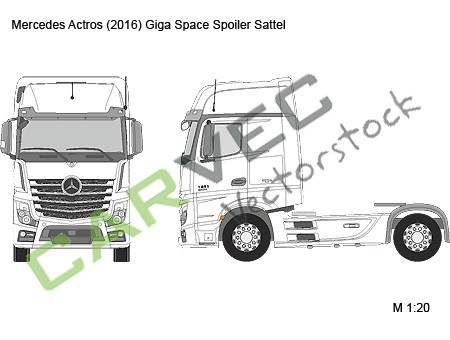 Mercedes Actros (2016) Giga Space Spoiler Sattel