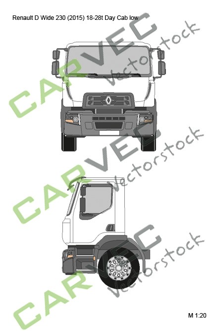 Renault D Wide 230 (2015) 18-28t Day Cab Low