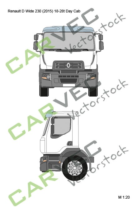 Renault D Wide 230 (2015) 18-28t Day Cab