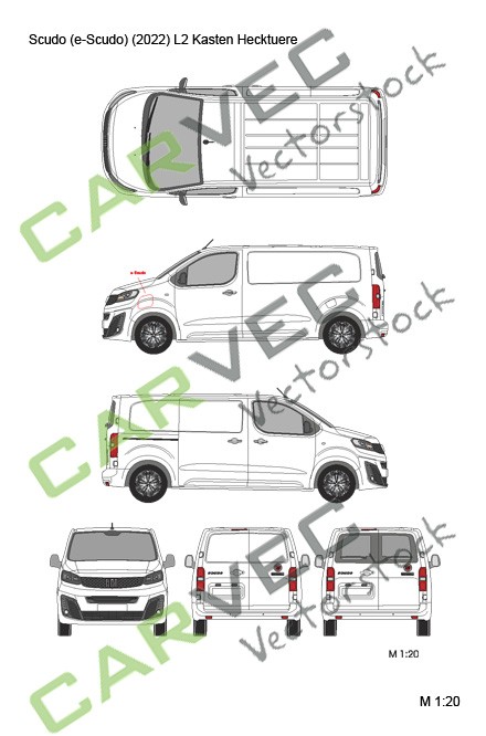 Fiat Scudo (e-Scudo) (2022) L2 Cargo Rear Door