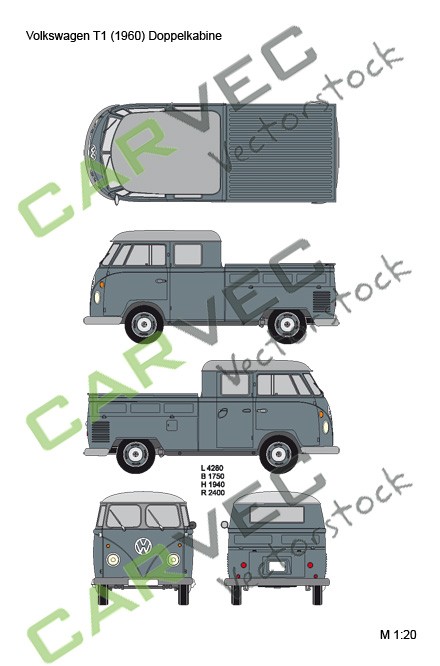 Volkswagen T1 (1960) Doppelkabine