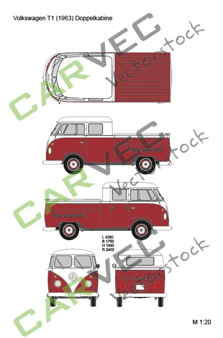 Volkswagen T1 (1963) Doppelkabine