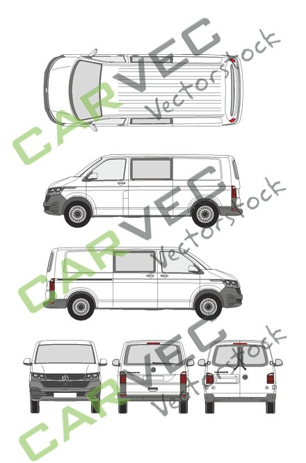 VW Transporter T6.1 L2H1 finestra laterale (2019)