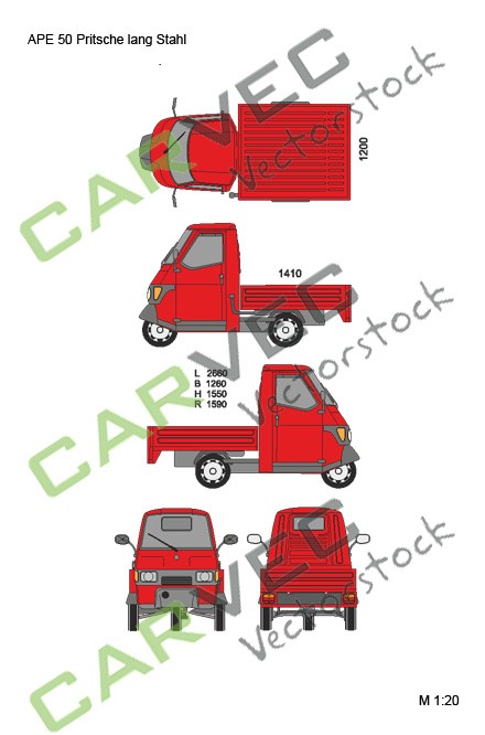 Piaggio Ape 50 Pritsche lang Stahl