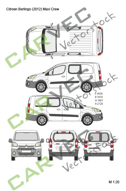Citroen Berlingo (2012) teilverglast