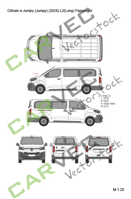 Citroen e-Jumpy (Jumpy) lang (L2) verglast (2024)