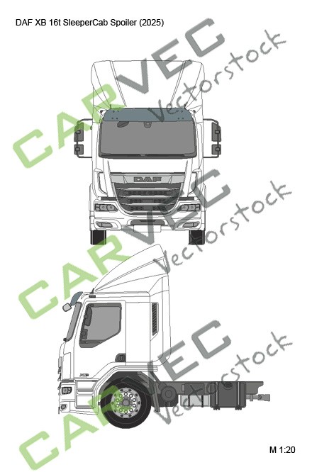 DAF XB (2025) 16t+ Sleeper Cab Spoiler