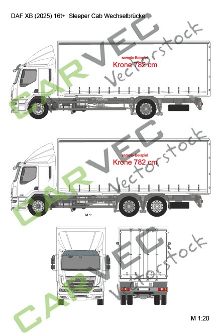 DAF XB (2025) 16t+ Sleeper Cab Camion con cassa intercambiabile