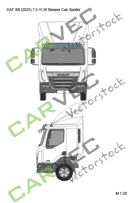 DAF XB (2025) 7,5-11,9t Sleeper Cab Spoiler
