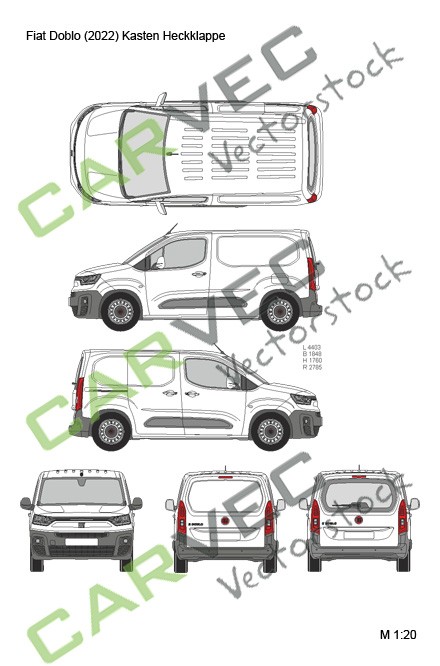 Fiat Doblo (2022) L1 Cargo Tailgate