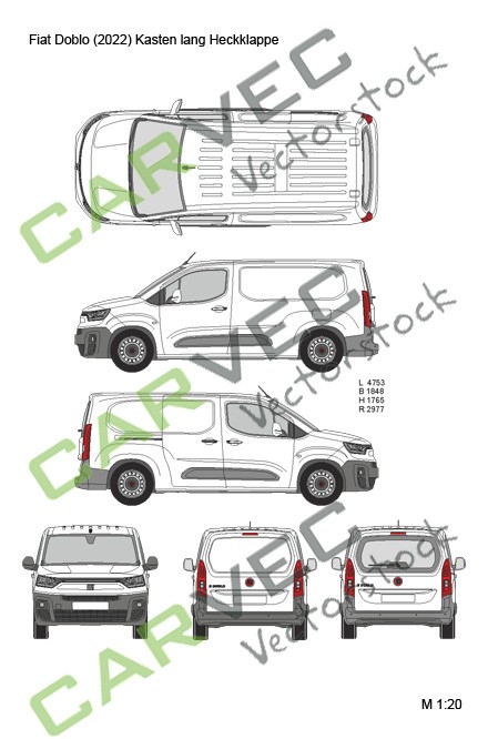 Fiat Doblo (2022) L2 Cargo Tailgate