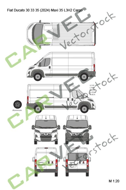 Fiat Ducato 30 33 35 (2024) L3H2 Maxi 35 Kasten