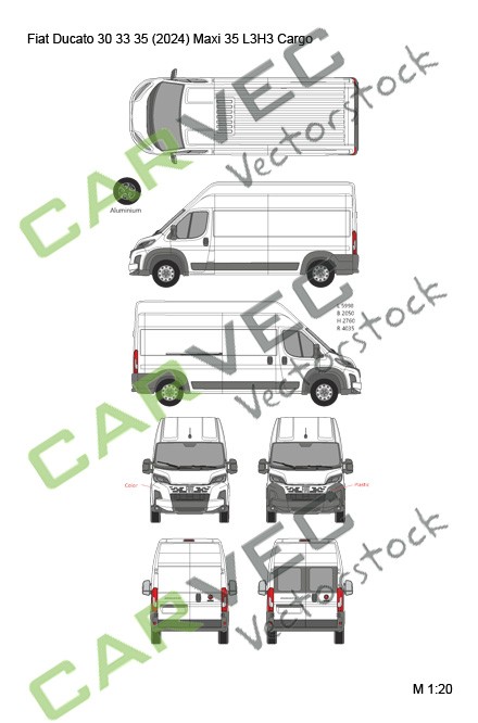 Fiat Ducato 30 33 35 (2024) L3H3 Maxi 35 Kasten