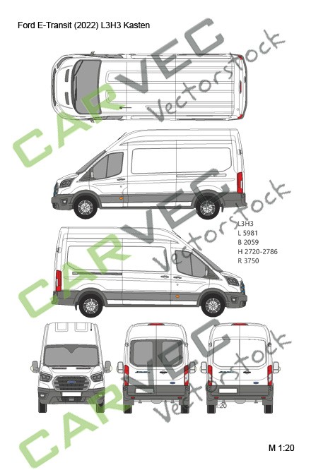 Ford E-Transit L3H3 Kasten (2022)