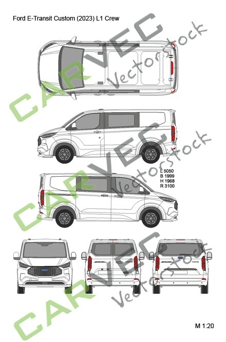 Ford E-Transit Custom (2023) L1H1 Doppelkabine