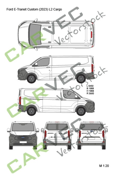 Ford E-Transit Custom (2023) L2H1 Cargo