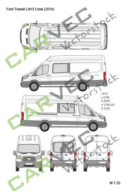 Ford Transit L4H3 (Crew) (2014)