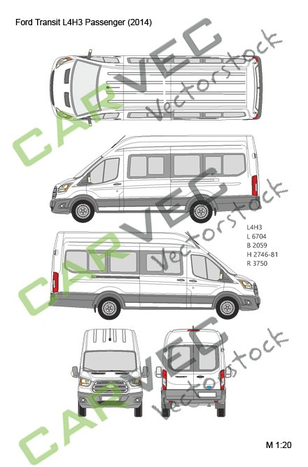 Ford Transit L4H3 (Passenger) (2014)