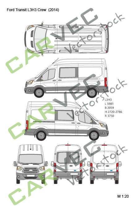 Ford Transit L3H3 (Crew) (2014)