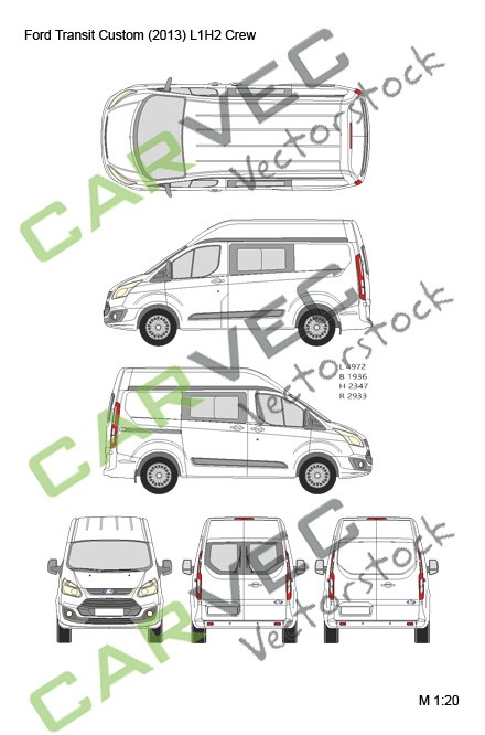 Ford Transit Custom L1H2 (Crew) (2013)