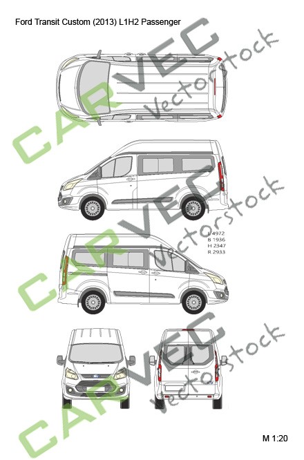 Ford Transit Custom L1H2 (Passenger) (2013)