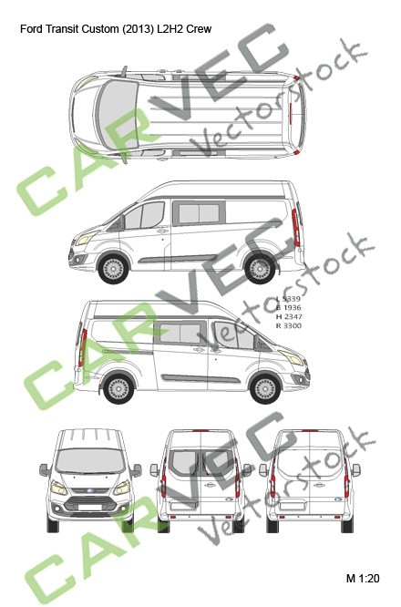 Ford Transit Custom L2H2 (Crew) (2013)