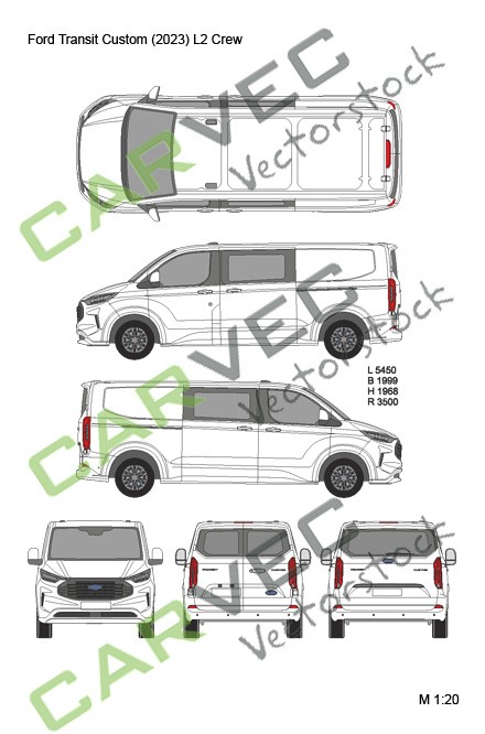 Ford Transit Custom (2023) L2H1 Crew