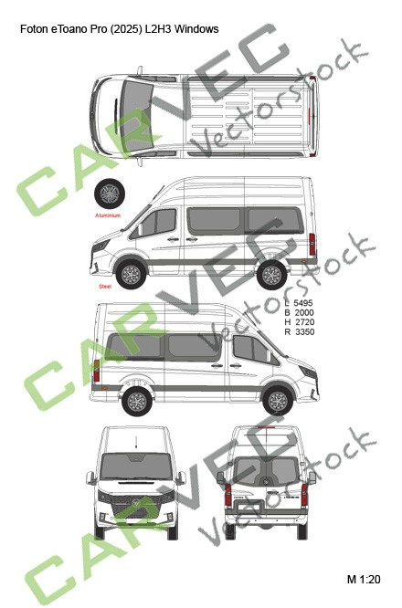 Foton eToano Pro (2025) L2H3 verglast Foton eToano Pro (2025) L2H3 verglast