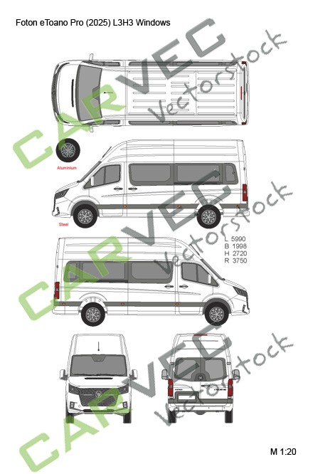 Foton eToano Pro (2025) L3H3 verglast Foton eToano Pro (2025) L3H3 verglast