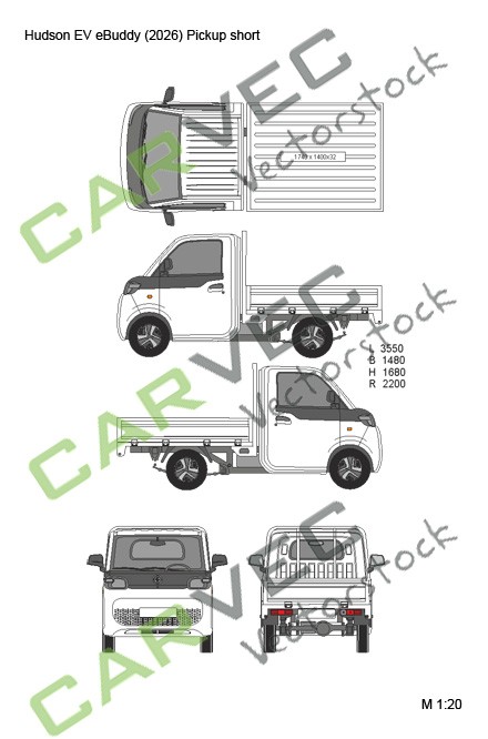 Hudson EV eBuddy (2026) Pickup short