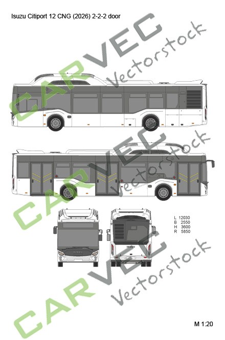 Isuzu Citiport 12 CNG (2026) 2-2-2 door Isuzu Citiport 12 CNG (2026) 2-2-2 door