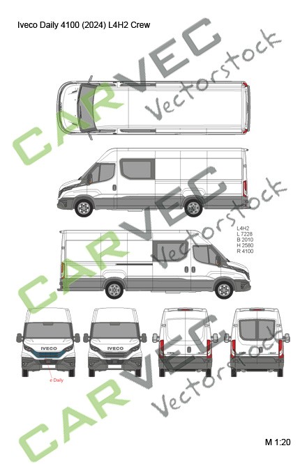 Iveco Daily (eDaily) L4H2 (4100) Crew (2024)