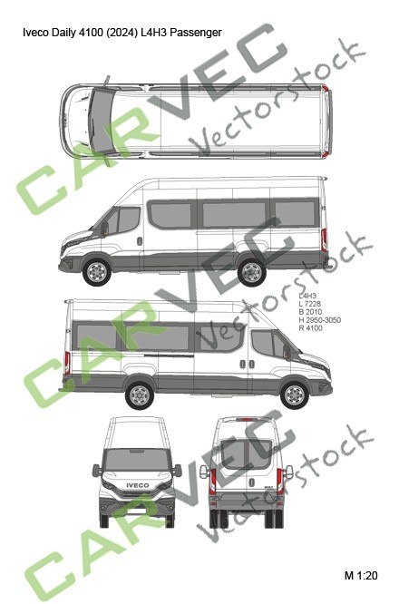 Iveco Daily  (eDaily) L4H3 (4100) Fourgon / vitre (20124)