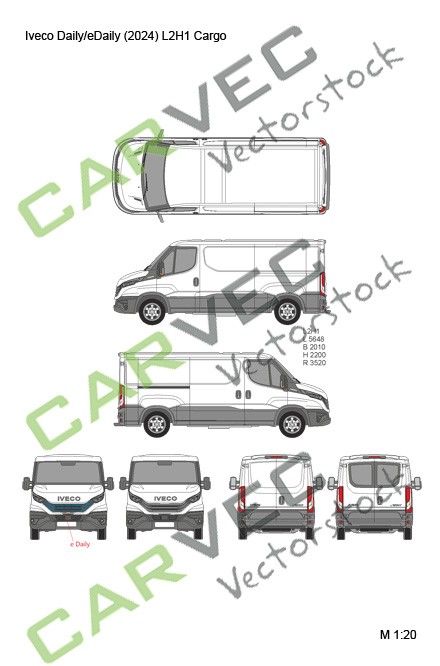 Iveco Daily (eDaily)  L2H1 Cargo (empattement 3520) Fourgon (2024)