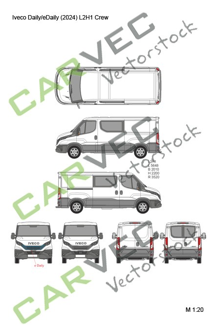 Iveco Daily (eDaily) L2H1 (3520) Crew (2024)