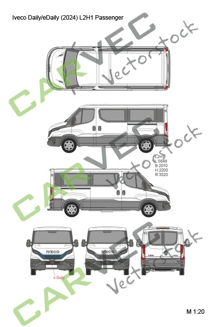 Iveco Daily (eDaily) L2H1 (Radstand 3520) verglast (2024)