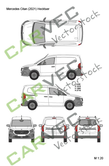 Mercedes Citan (2021) Cargo rear door
