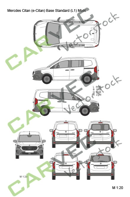 Mercedes Citan (e-Citan) (2023) Base L1 Standard Mixto