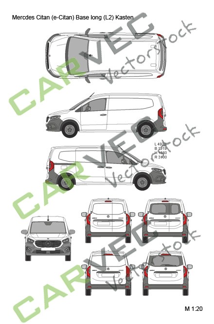 Mercedes Citan (e-Citan) (2023) Base L2 Long Cargo