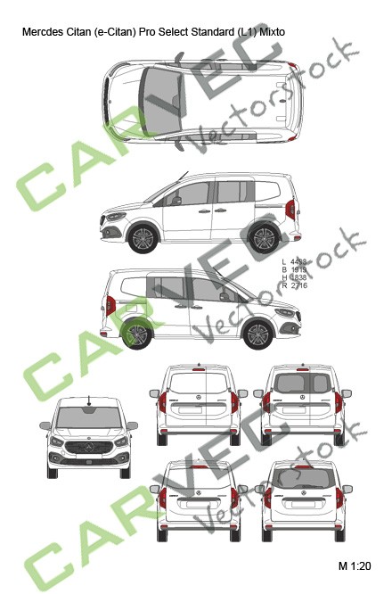 Mercedes Citan (e-Citan) (2023) Pro Select L1 Standard Mixto